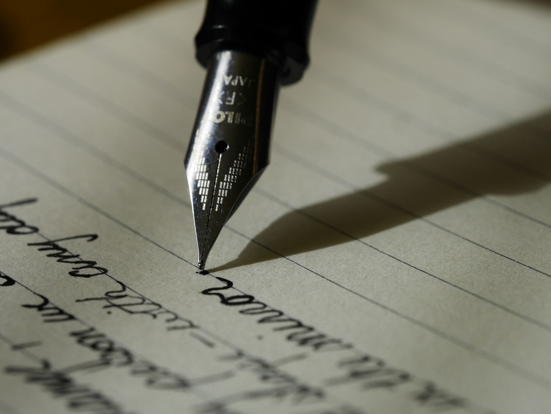 Open notebook and pen